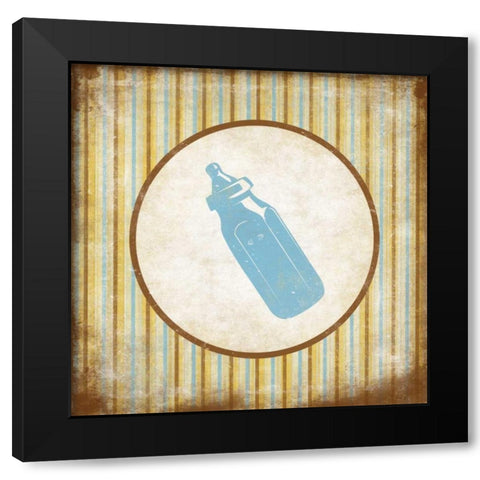 Bottle Black Modern Wood Framed Art Print by Grey, Jace