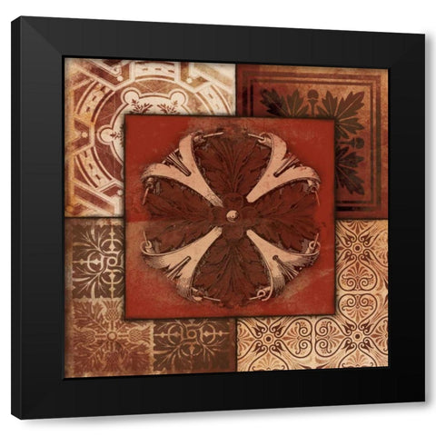 Spice Emblem Black Modern Wood Framed Art Print with Double Matting by Grey, Jace