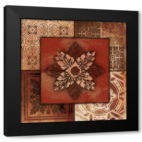 Spice Emblem Mate Black Modern Wood Framed Art Print with Double Matting by Grey, Jace