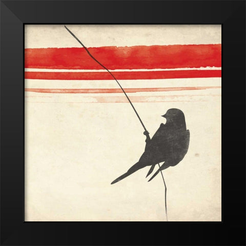 Simple Bird Black Modern Wood Framed Art Print by Grey, Jace