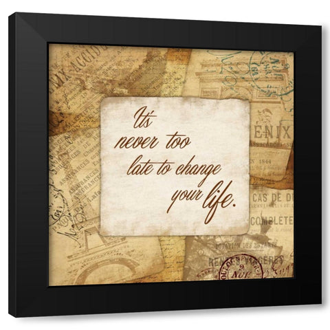 Life Black Modern Wood Framed Art Print by Grey, Jace