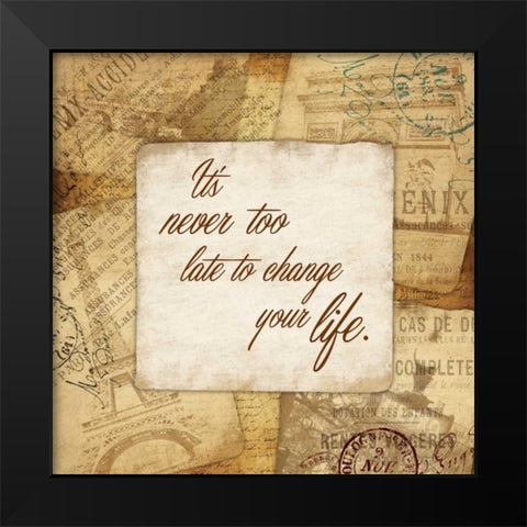 Life Black Modern Wood Framed Art Print by Grey, Jace