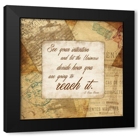 Reach Black Modern Wood Framed Art Print by Grey, Jace