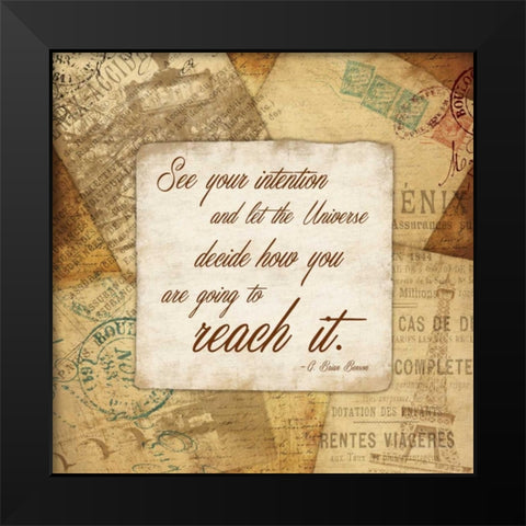 Reach Black Modern Wood Framed Art Print by Grey, Jace