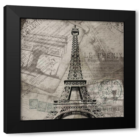 London grey tone 1 Black Modern Wood Framed Art Print by Grey, Jace