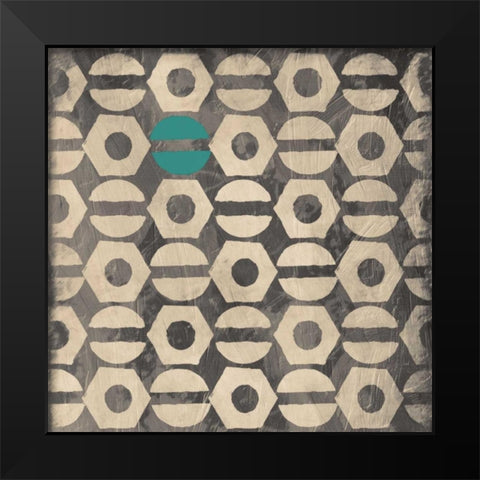 Teal Screw Black Modern Wood Framed Art Print by Grey, Jace