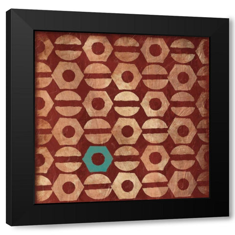 Teal Bolt Black Modern Wood Framed Art Print by Grey, Jace