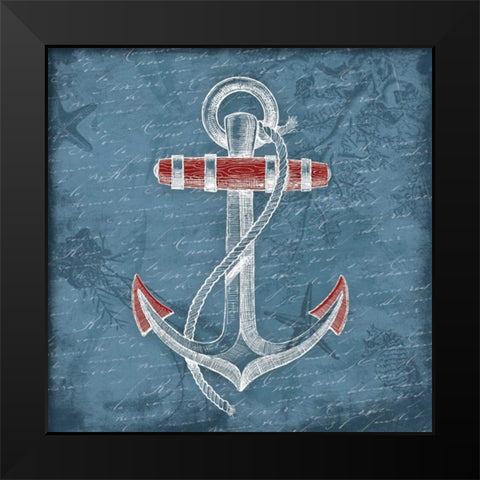 Anchor Black Modern Wood Framed Art Print by Grey, Jace
