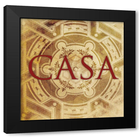 Casa Black Modern Wood Framed Art Print by Grey, Jace