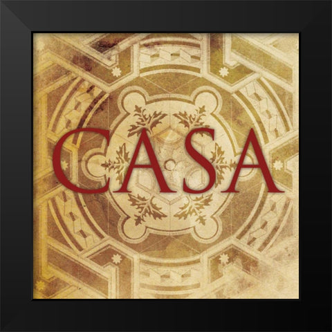 Casa Black Modern Wood Framed Art Print by Grey, Jace