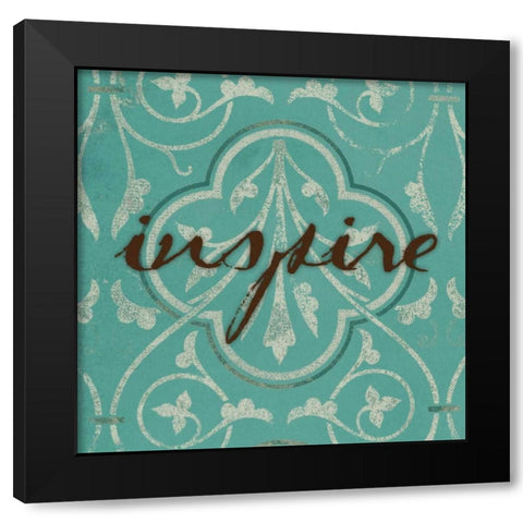 Inspire Black Modern Wood Framed Art Print with Double Matting by Grey, Jace