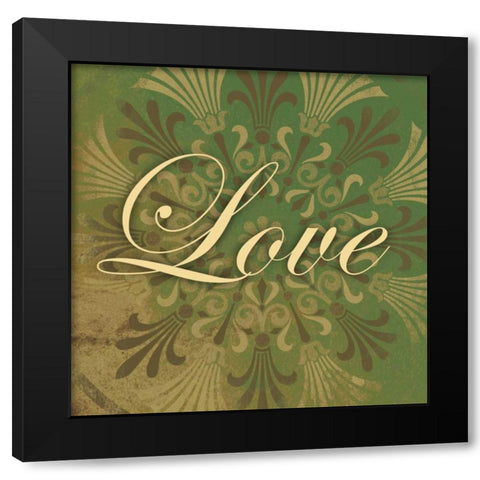 Love Black Modern Wood Framed Art Print with Double Matting by Grey, Jace