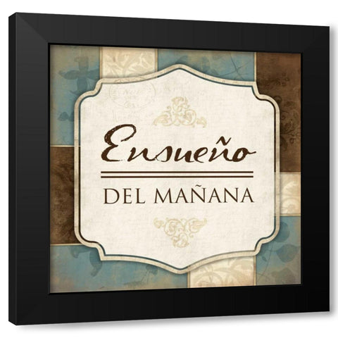 Enueno Del Manana Black Modern Wood Framed Art Print by Grey, Jace