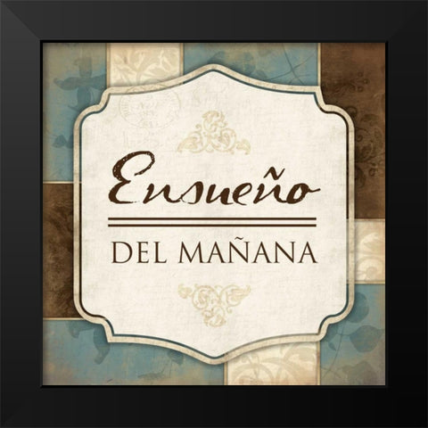Enueno Del Manana Black Modern Wood Framed Art Print by Grey, Jace