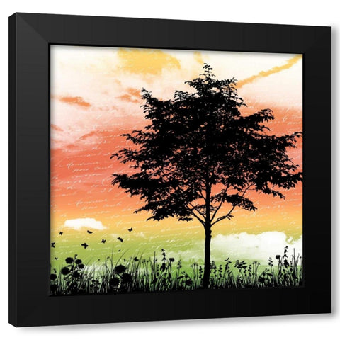 Silo tree Black Modern Wood Framed Art Print with Double Matting by Grey, Jace