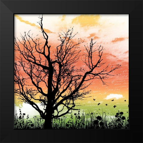 Silo tree mate Black Modern Wood Framed Art Print by Grey, Jace