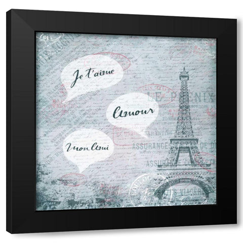 Jetaime Black Modern Wood Framed Art Print with Double Matting by Grey, Jace