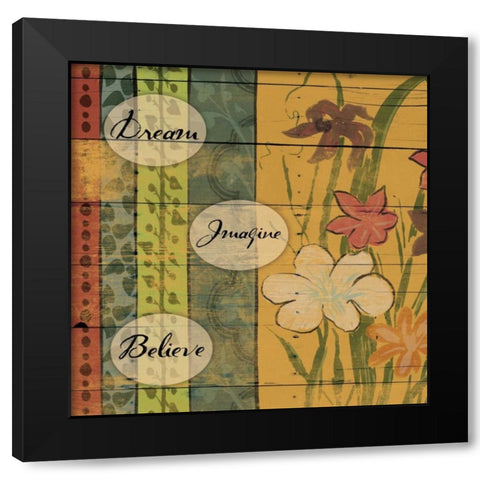 Dream Black Modern Wood Framed Art Print with Double Matting by Grey, Jace