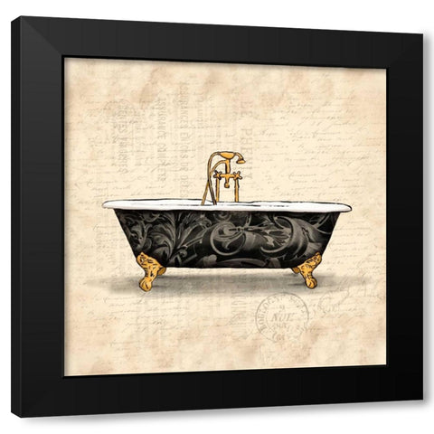 Cream bath Black Modern Wood Framed Art Print with Double Matting by Grey, Jace