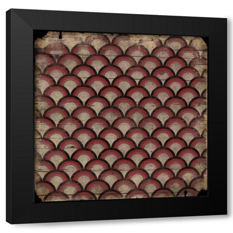 Ox Blood Pattern A2 Black Modern Wood Framed Art Print with Double Matting by Grey, Jace