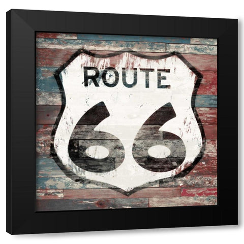 Route 66 sign 1 Black Modern Wood Framed Art Print by Grey, Jace