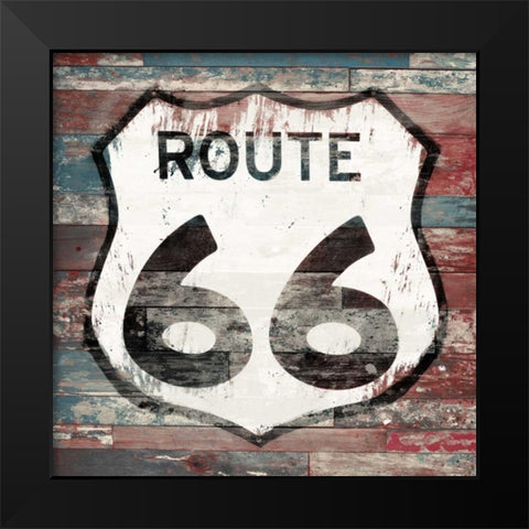 Route 66 sign 1 Black Modern Wood Framed Art Print by Grey, Jace