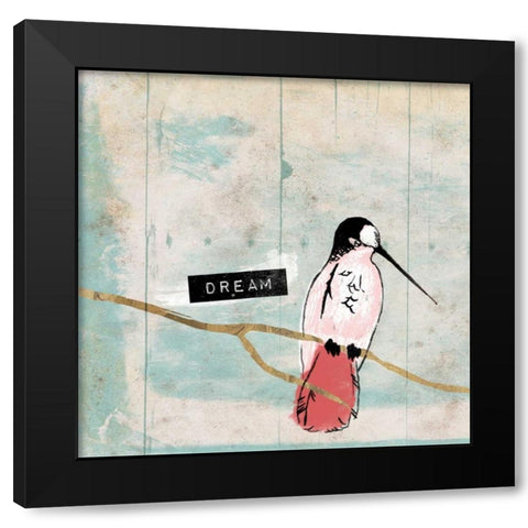 Dream Bird Black Modern Wood Framed Art Print by Grey, Jace
