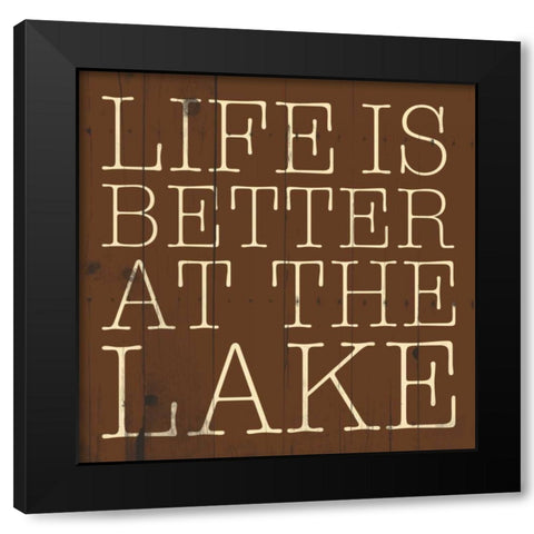 Better at the Lake Black Modern Wood Framed Art Print by Grey, Jace