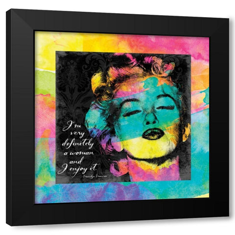 Monroe Watercolor Black Modern Wood Framed Art Print by Grey, Jace