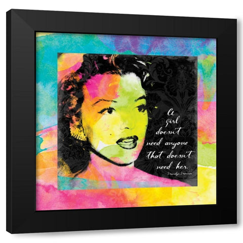 Monroe Watercolor Mate Black Modern Wood Framed Art Print by Grey, Jace