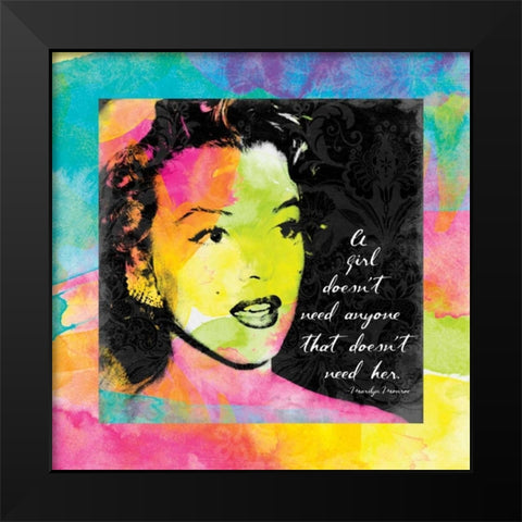 Monroe Watercolor Mate Black Modern Wood Framed Art Print by Grey, Jace