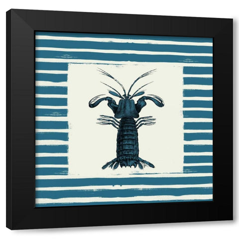 Lobster Black Modern Wood Framed Art Print by Grey, Jace