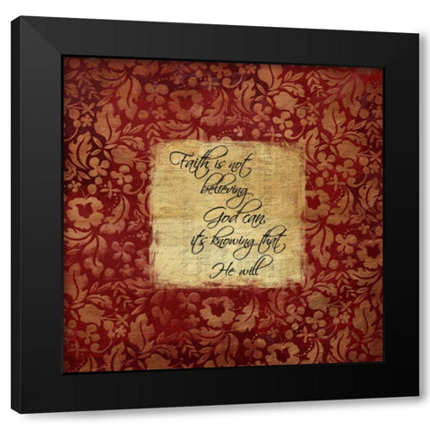 Faith Black Modern Wood Framed Art Print with Double Matting by Grey, Jace