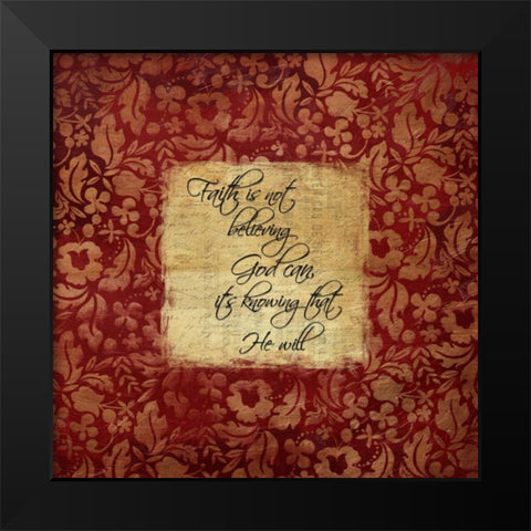 Faith Black Modern Wood Framed Art Print by Grey, Jace