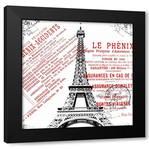 Paris 3 Black Modern Wood Framed Art Print by Grey, Jace