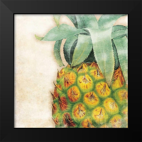 Tropical Pineapple Black Modern Wood Framed Art Print by Grey, Jace