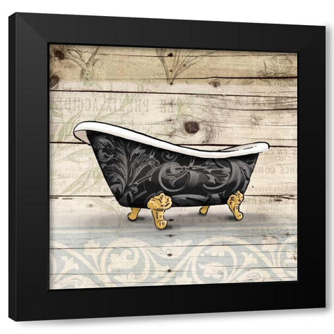 Bath Black Modern Wood Framed Art Print with Double Matting by Grey, Jace