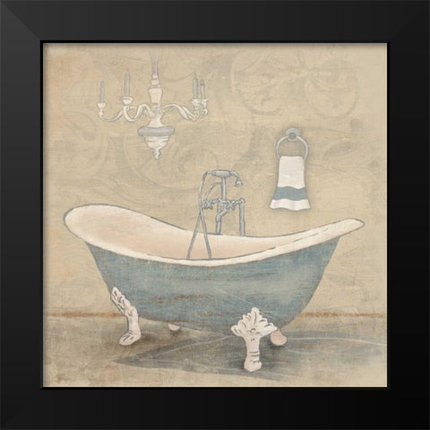 Blue Bath Black Modern Wood Framed Art Print by Grey, Jace