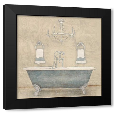 Blue Bath 2 Black Modern Wood Framed Art Print by Grey, Jace