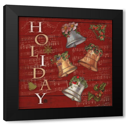 Holiday Black Modern Wood Framed Art Print with Double Matting by Grey, Jace