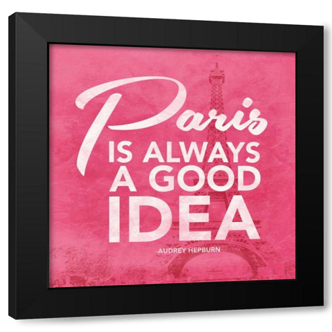Paris Good Black Modern Wood Framed Art Print by Grey, Jace
