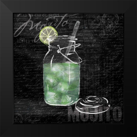 Mojito Black Modern Wood Framed Art Print by Grey, Jace