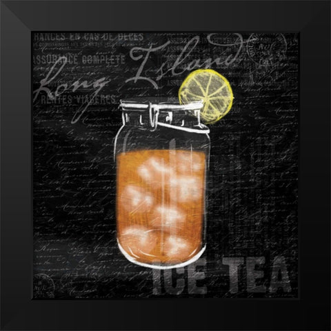 Long Island ice tea Black Modern Wood Framed Art Print by Grey, Jace
