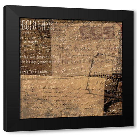 Patch 8 Black Modern Wood Framed Art Print by Grey, Jace