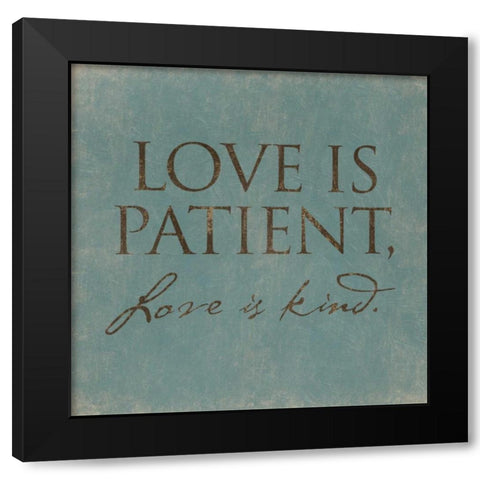 Love is Black Modern Wood Framed Art Print by Grey, Jace