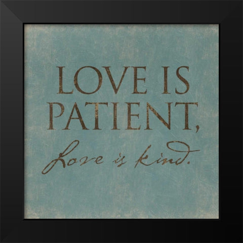 Love is Black Modern Wood Framed Art Print by Grey, Jace