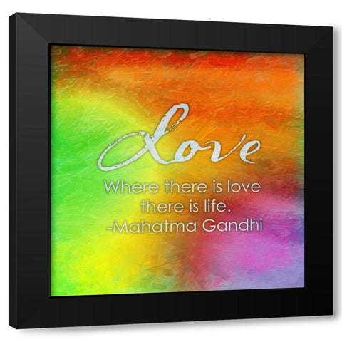 Love Black Modern Wood Framed Art Print by Grey, Jace