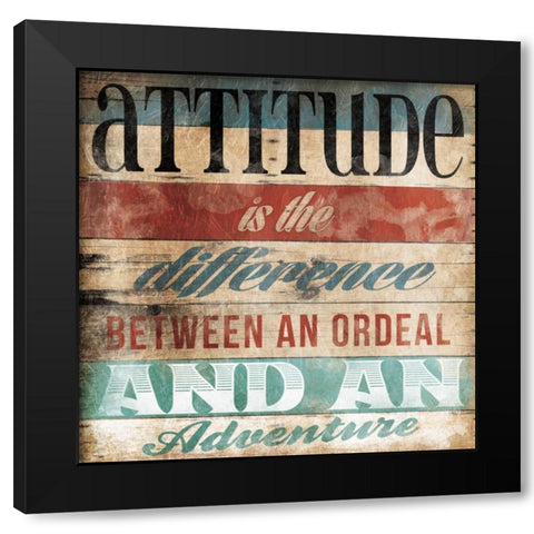 Attitude Black Modern Wood Framed Art Print with Double Matting by Grey, Jace