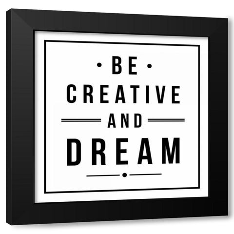And Dream Black Modern Wood Framed Art Print by Grey, Jace