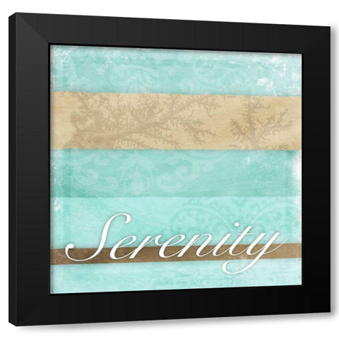 Serenity Black Modern Wood Framed Art Print by Grey, Jace